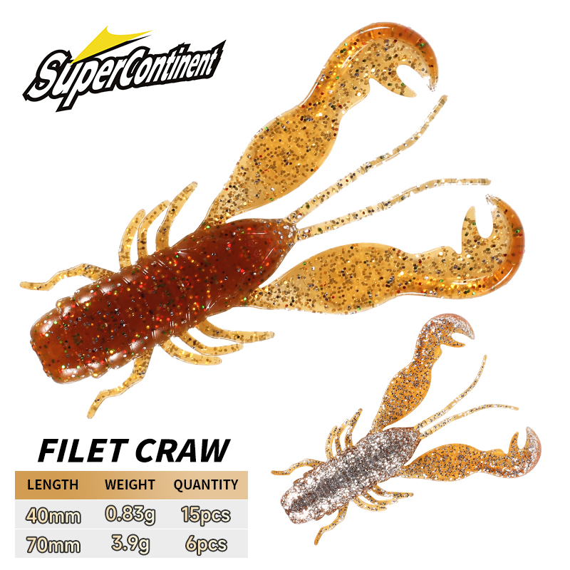 Fishing Lure Spinnerbait - 2023 Supercontinent Filet Craw Bait perch
