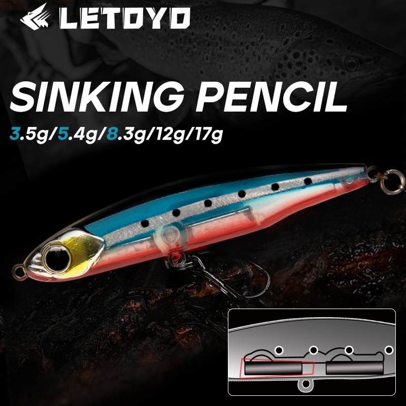LETOYO Sinking Pencil 17g 12g- - Fishing Lure Topwater ulasan dan harga