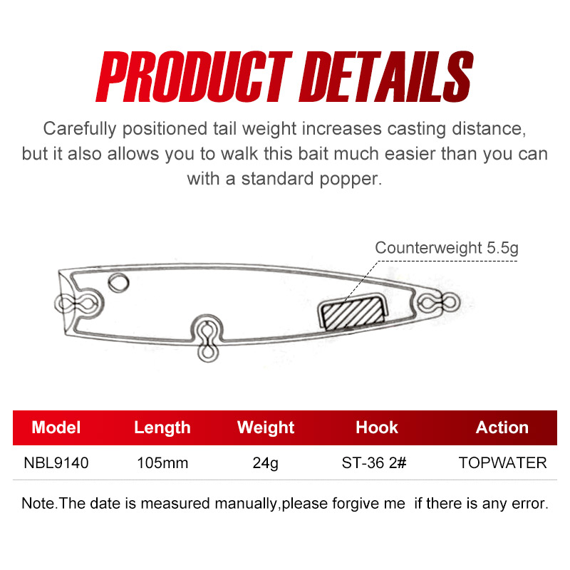 Noeby Popper Fishing Lure 105m - Fishing Lure Buzzbait ulasan dan harga