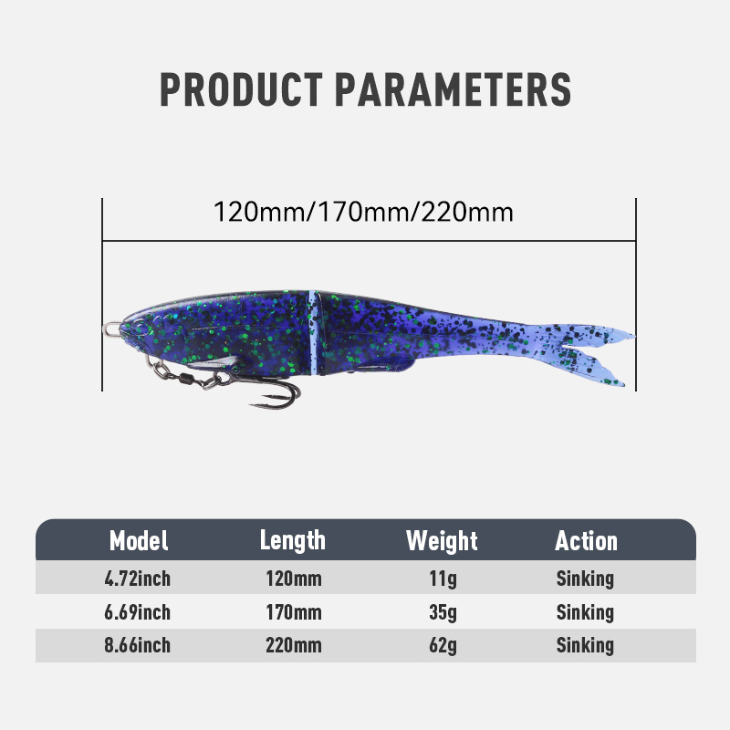 1pc Soft Jointed Swimbait Sink - Fishing Lure Popper ulasan dan harga